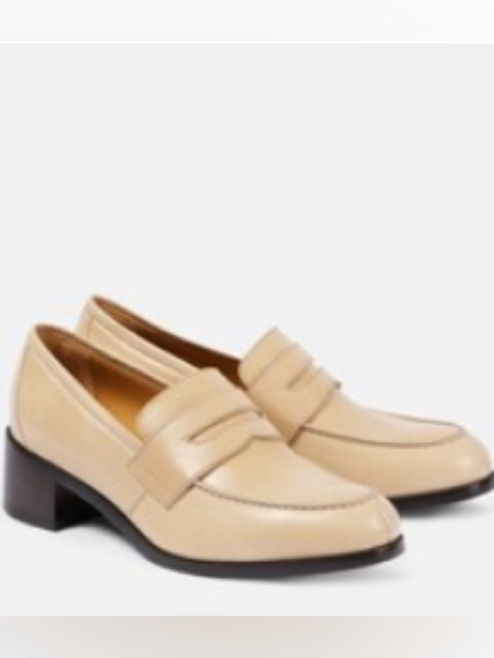 The Row Vera Leather Penny Loafers